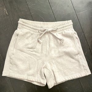 Aritzia Gray Fleece Cozy Sweat Shorts